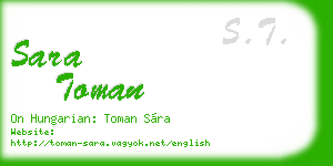sara toman business card